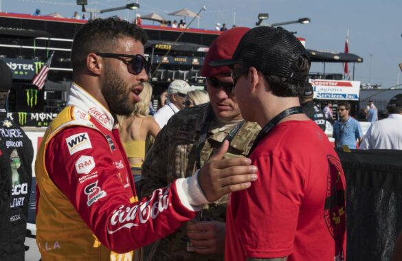 Darrel “Bubba” Wallace, Jr. before the NASCAR Coca-Cola 600 Miles of Remembrance race on May 26, 2019